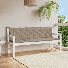 Garden Bench Cushion  Set of 2 Taupe Oxford fabric, hol...