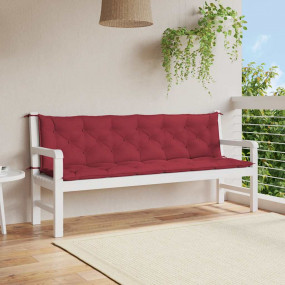 Garden Bench Cushion Set of 2 Wine Red
