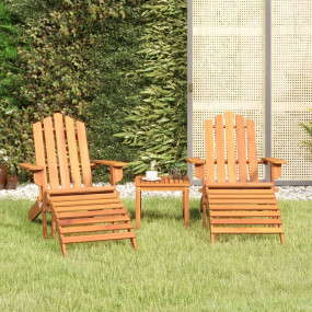 Garden Lounge Set Natural wood Solid acacia wood Standa...