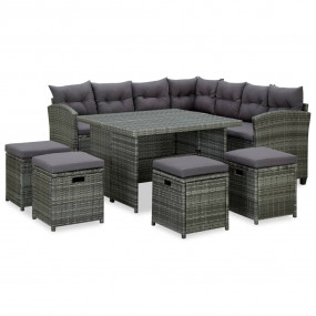 Garden Lounge Set Grey