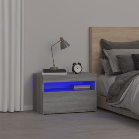 Bedside Cabinet Grey Sonoma Engineered Wood 23.6x13.8x1...