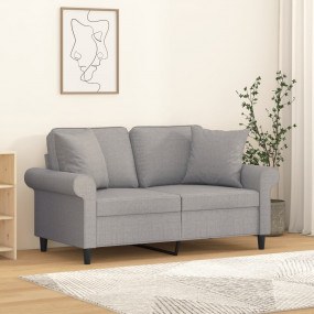 2-seater Sofa Light Grey 100% Polyester, Plywood, Metal...