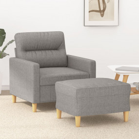 Sofa Chair With Footstool Light grey