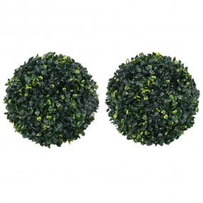 Artificial Boxwood Ball Mixed Green Polyethylene Large