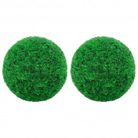 Artificial Boxwood Ball Mixed Green Polyethylene Medium