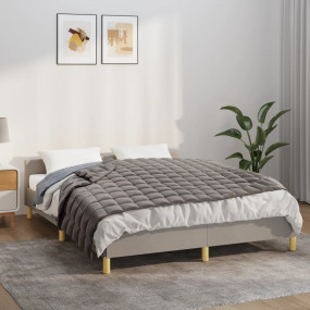 Grey Weighted Blanket 100% Brushed Polyester Microfiber...