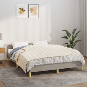 Weighted Blanket Light Cream Brushed Polyester Microfib...