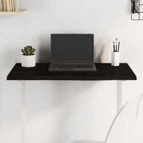 Table Top Dark Brown Solid Oak Wood 31.5 x 19.7 in DIY ...