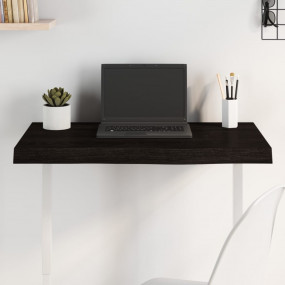 Table Top Dark brown Solid oak wood 31.5 x 19.7 in