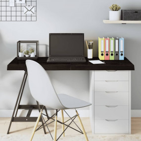 Table Top Dark brown Solid oak wood 47.2x15.7x2.4 in Fo...