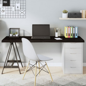 Table Top Dark brown Solid oak wood Large Foldable Tabl...