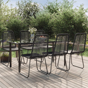 Garden Dining Set Black