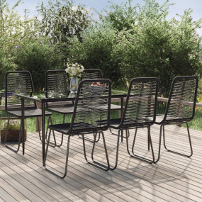 Garden Dining Set Black