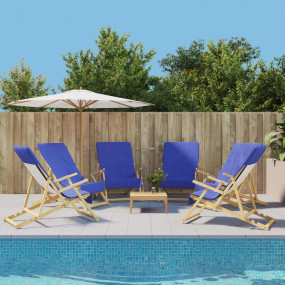 Beach Towel Set of 6 Royal Blue 84% cotton, 16% polyest...