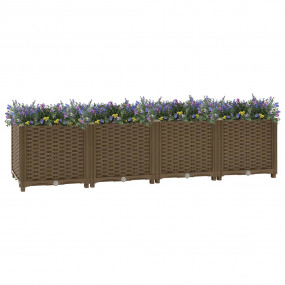 Raised Bed Brown Polypropylene 63 x 15.7 x 15 in Durabl...