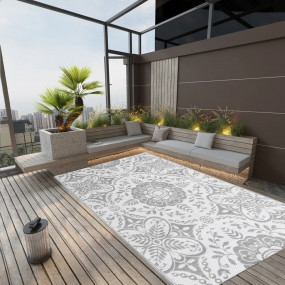 Outdoor Rug Light Grey Polypropylene (PP) 55.1 in x 78....