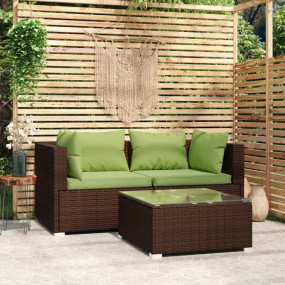 Garden Lounge Set Brown