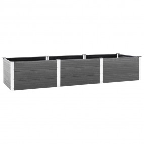 Garden Raised Bed Grey Wood plastic composite Large Dur...