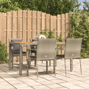 Garden Dining Set Grey, Dark Grey