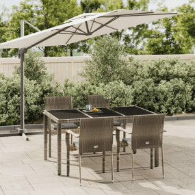 Garden Dining Set Grey, Dark Grey