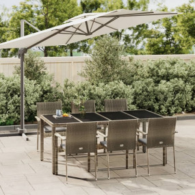 Garden Dining Set Grey