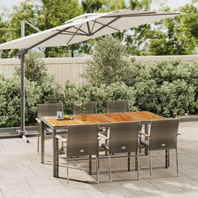 Garden Dining Set Grey, Dark grey