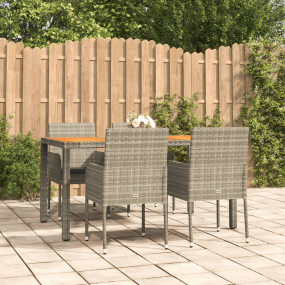 Garden Dining Set Grey