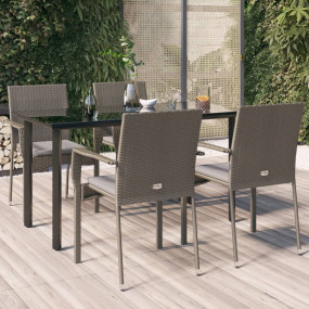 Garden Dining Set Black and grey