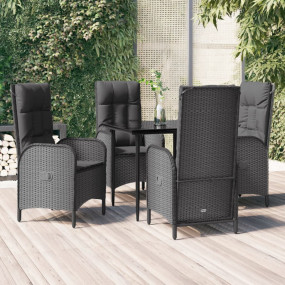 Patio Dining Set Black