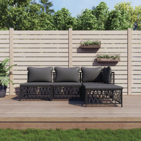Patio Lounge Set Anthracite, Dark grey