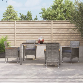Patio Dining Set Set of 4 Gray