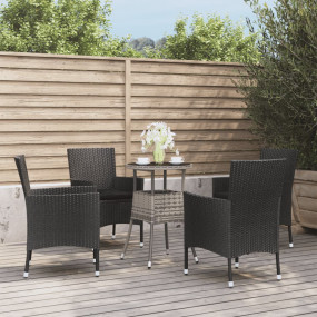 Garden Bistro Set Black and Grey
