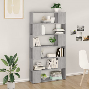 Book Cabinet Grey Sonoma Engineered Wood 39.4x9.4x74.0 ...