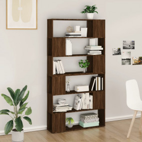 Book Cabinet Brown Oak Engineered wood 39.4x9.4x74.0 in