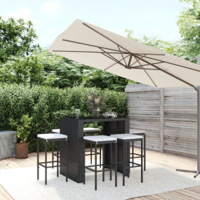Garden Bar Set Black, Cream White