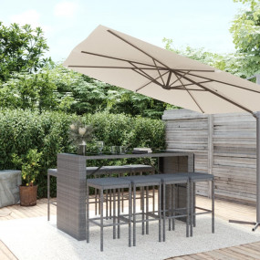 Garden Bar Set Grey, Black, Dark Grey