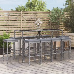 Garden Bar Set Gray, Black, Dark Gray