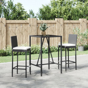 Garden Bar Set Black, Cream White