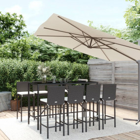 Garden Bar Set Black, Cream White