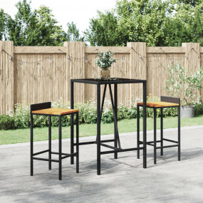 Garden Bar Set Black