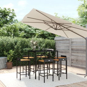 Garden Bar Set Black
