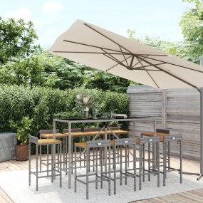 Garden Bar Set Gray