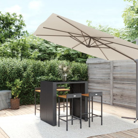 Garden Bar Set Black