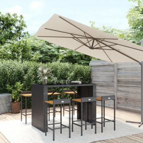 Garden Bar Set Black