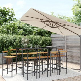 Garden Bar Set Black