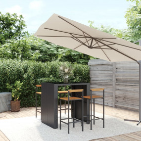 Garden Bar Set Black