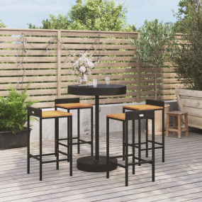 Garden Bar Set Black