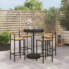 Garden Bar Set Black