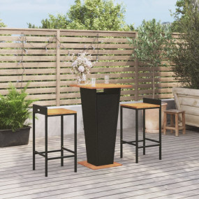 Garden Bar Set Black