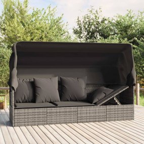 Outdoor Lounge Bed Grey